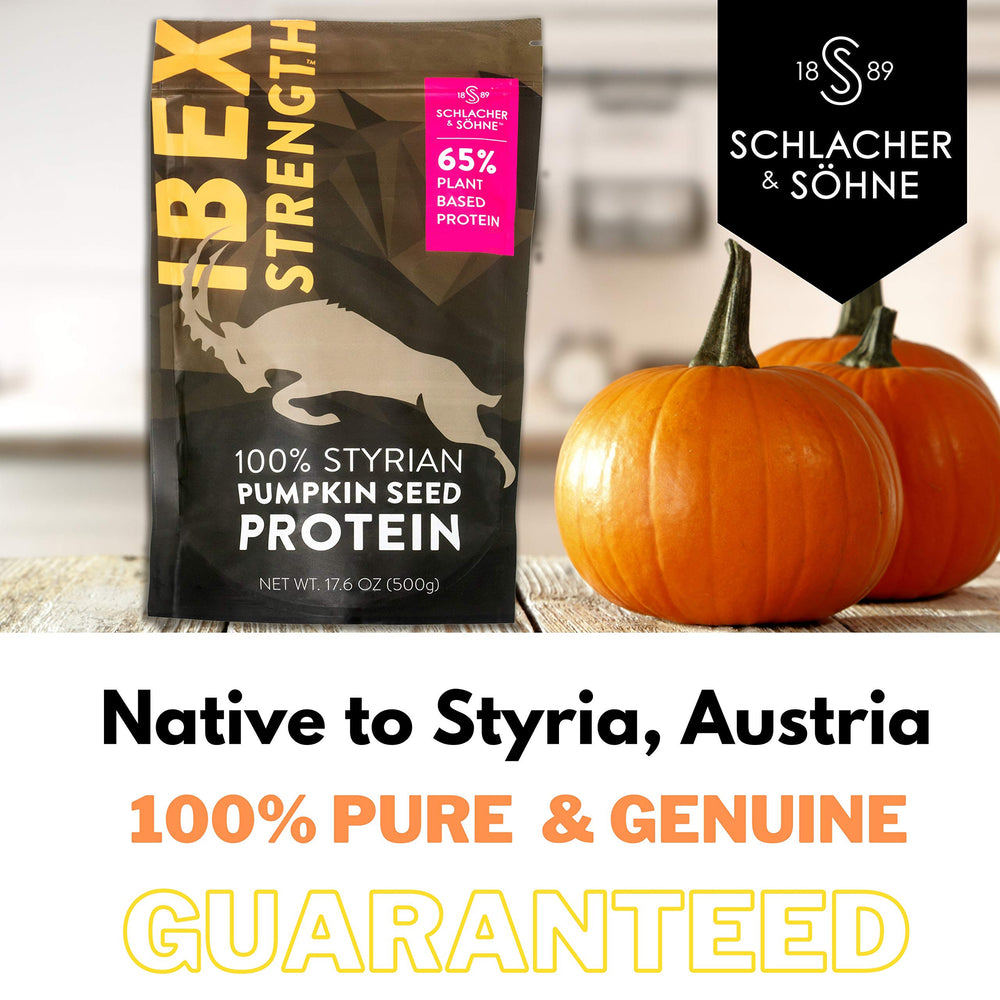 Schlacher & Söhne Styrian Pumpkin Seed Protein Powder: 100% Pure, Plant Protein, Non GMO, Gluten Free, Vegan, No Additives, Boost’s Immune System, Improves Digestion, Made in Austria (17.6 OZ)